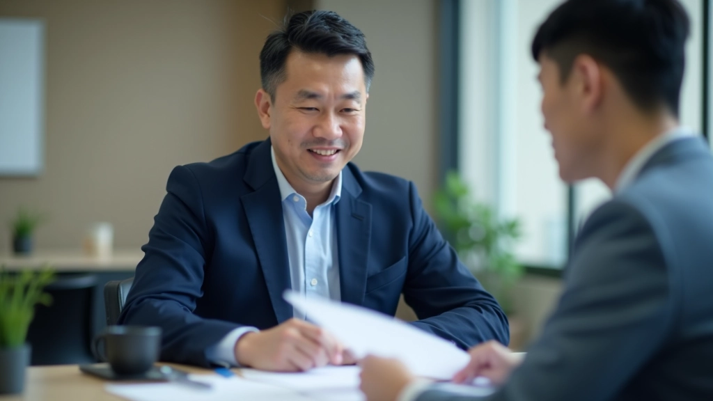 Financial advisor reviewing investment portfolio charts with client in modern office setting